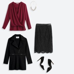 Rixon Ivy Cyndie Lace Pencil Skirt